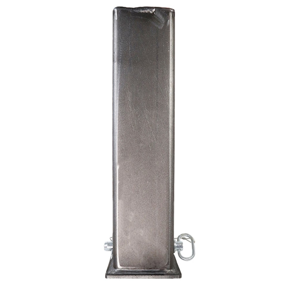 Front View - Square Stem Sleeve with Straight Pins Holes - Raw Finish