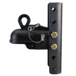 Wallace Auto Locking Trailer Coupler 2-5/16" Ball & 6 Hole Weld-On Vertical Channel - 20K