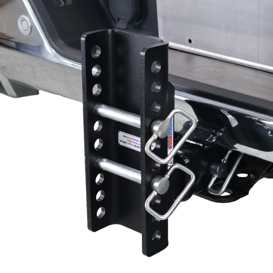 XR Drop Hitch Flipped Up Installed 10