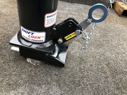 Shift Lock Gooseneck Coupler - Latched onto Ball